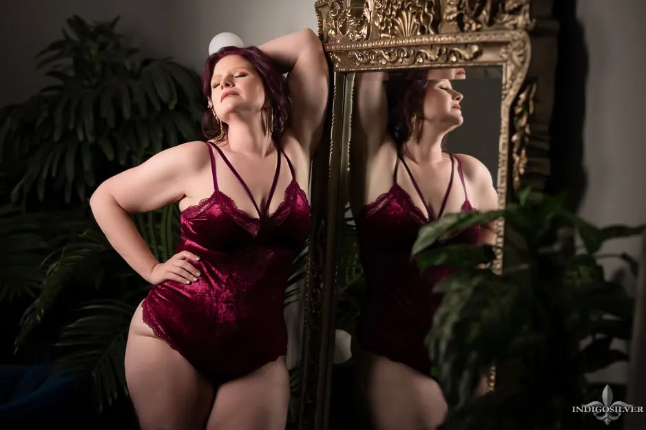 moody boudoir with mirror